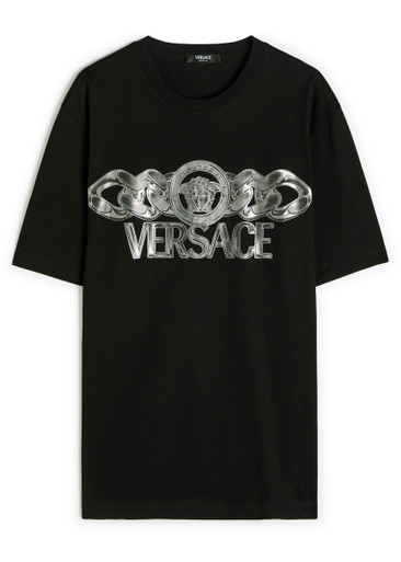 VERSACE Logo-printed cotton T-shirt | Harvey Nichols