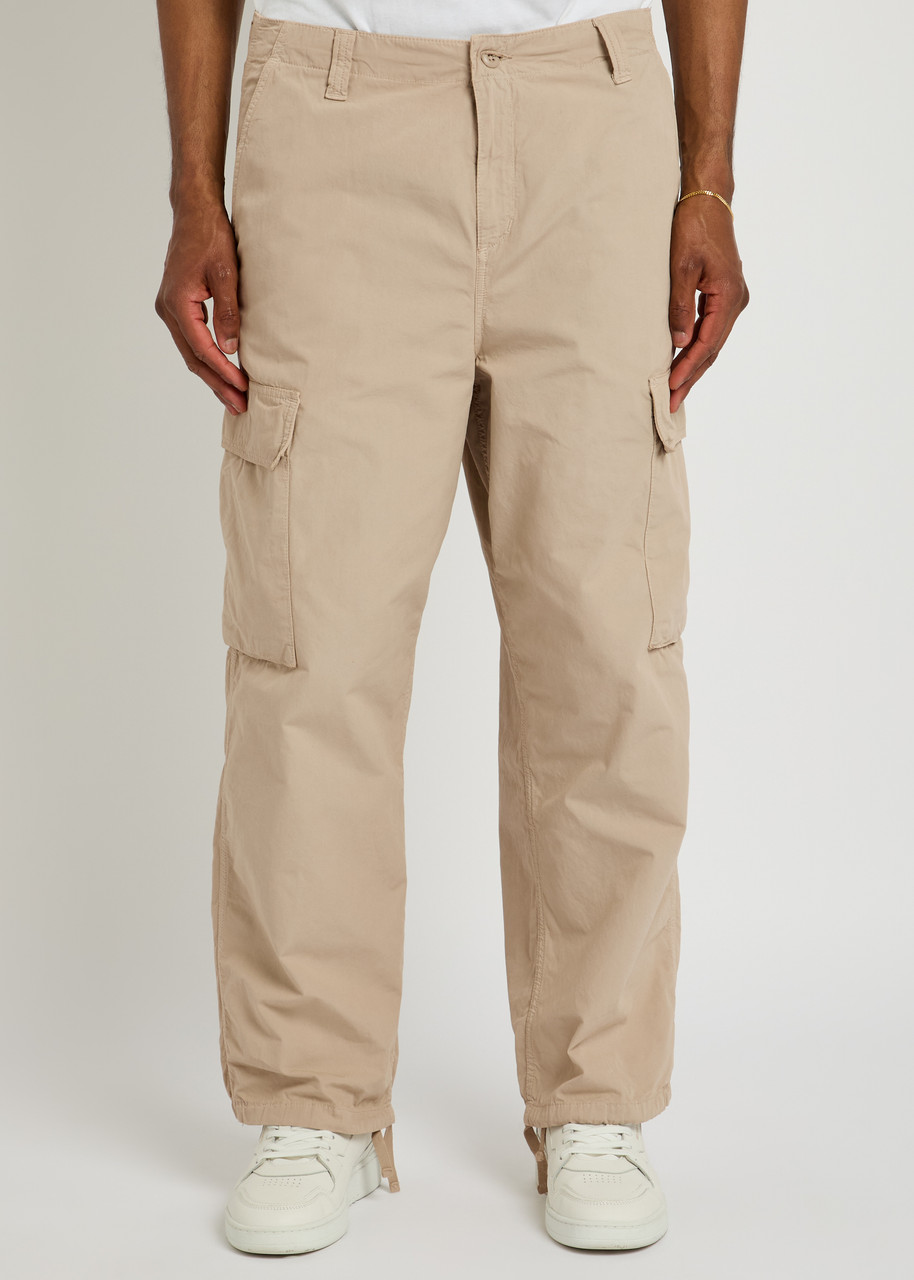 Carhartt Wip Kade Cotton-poplin Cargo Trousers In Brown