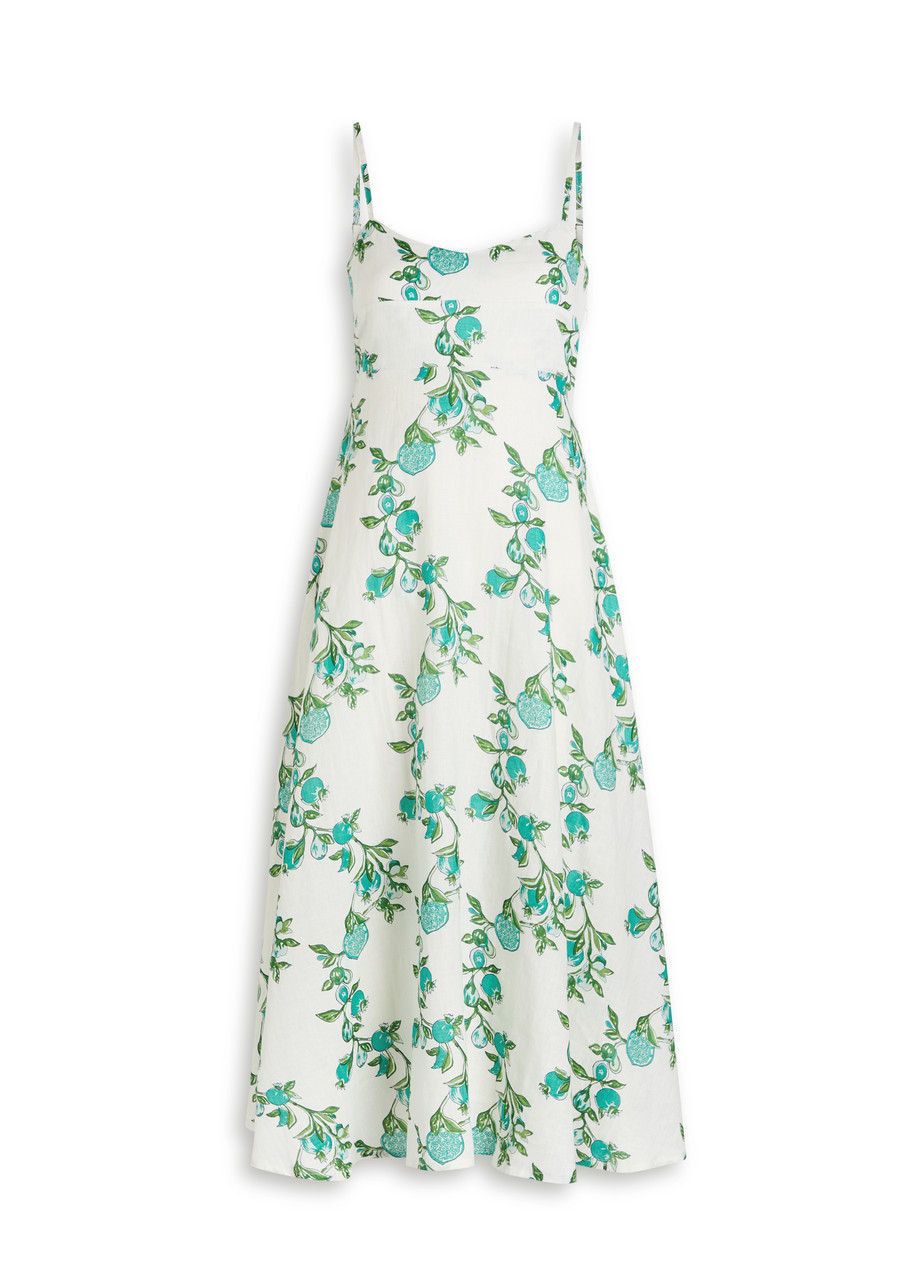 Hannah Artwear Elena Midi Dress In Pomegranate Jade