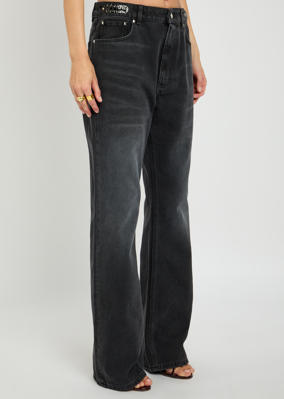 Rabanne Chain-embellished Straight-leg Jeans