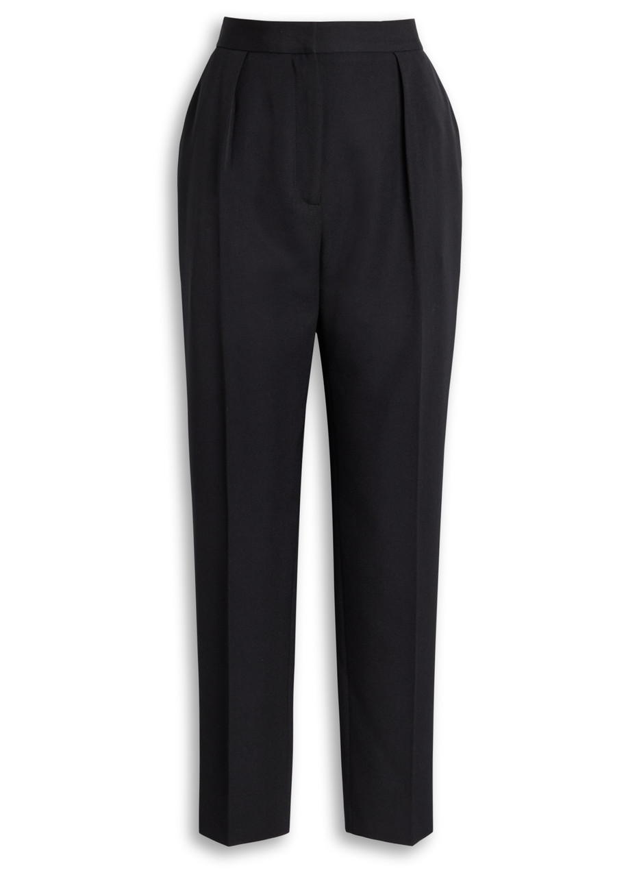 Balmain Cropped Straight-leg Wool Trousers