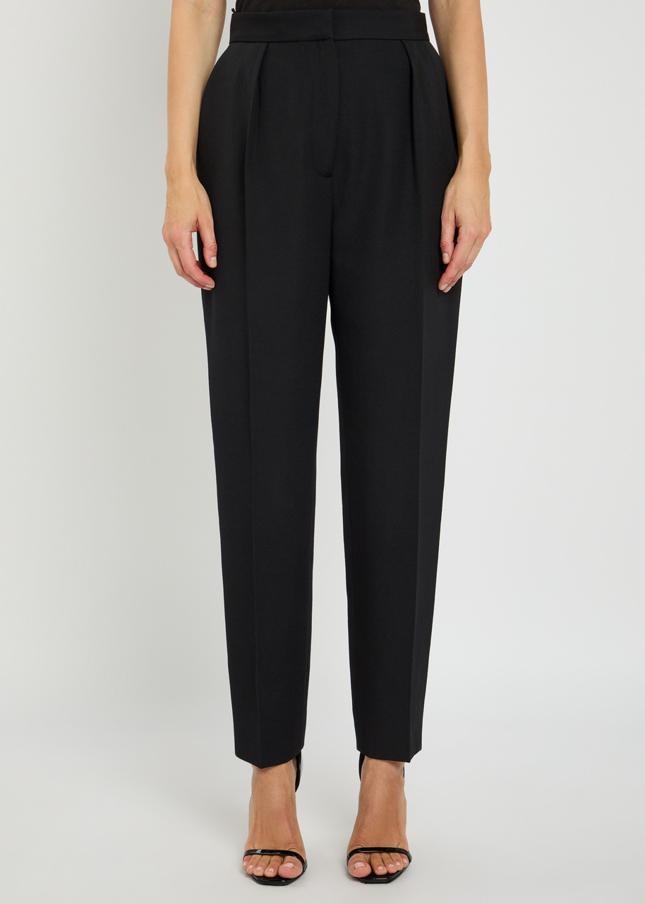Balmain Cropped Straight-leg Wool Trousers