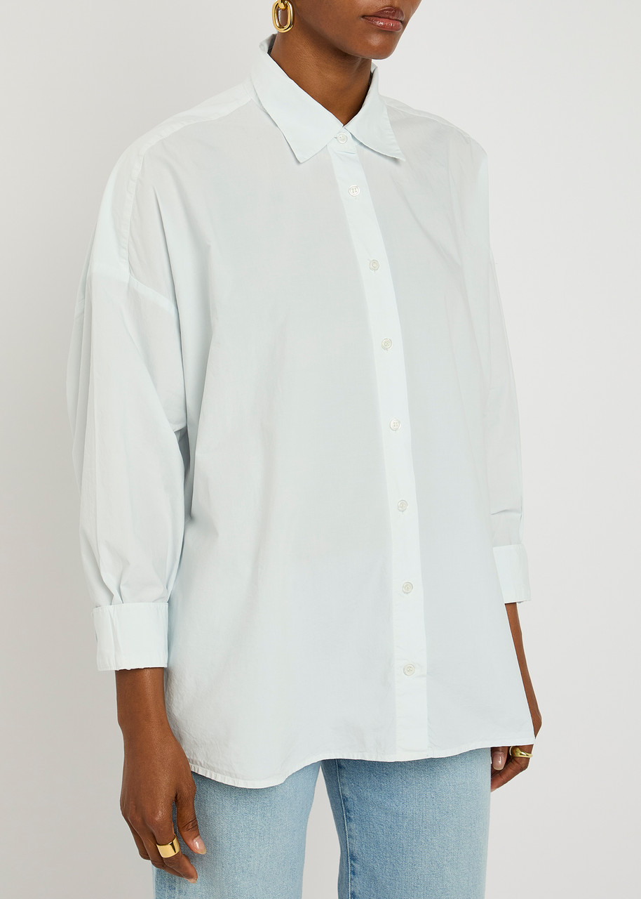 Agolde Roux Cotton-poplin Shirt In White