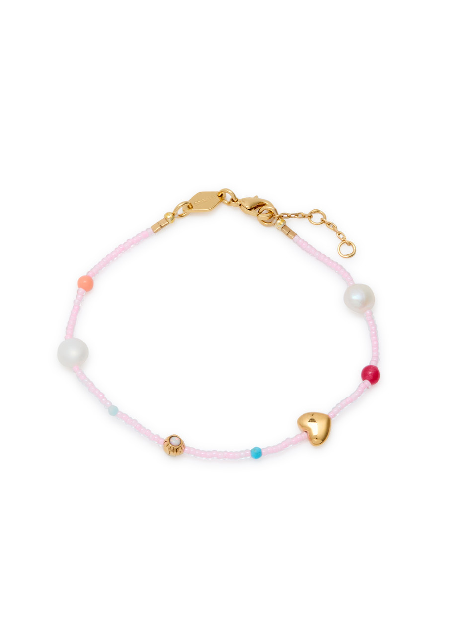 Anni Lu Oh So Fine Beaded 18kt Gold-plated Bracelet In Multi