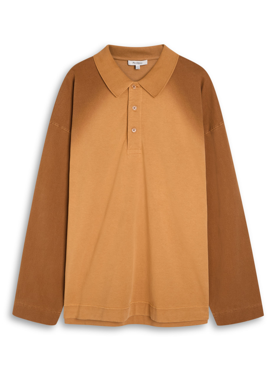 Jw Anderson Cotton Rugby Shirt In Brown