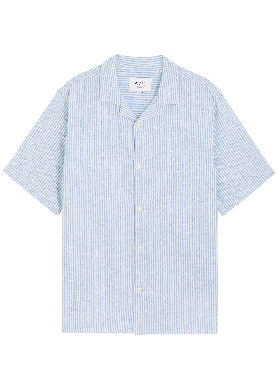 Wax London Didcot Striped Woven Shirt