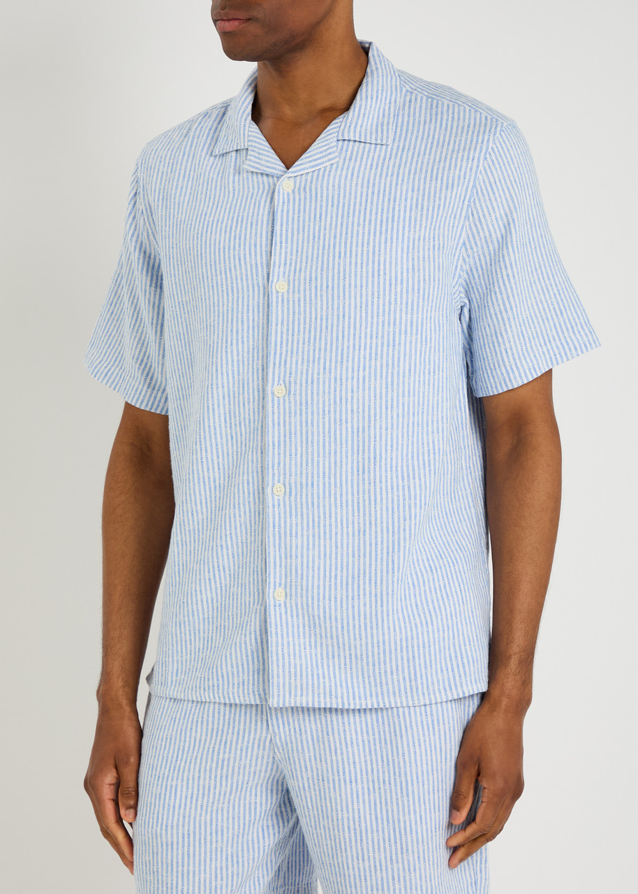 Wax London Didcot Striped Woven Shirt