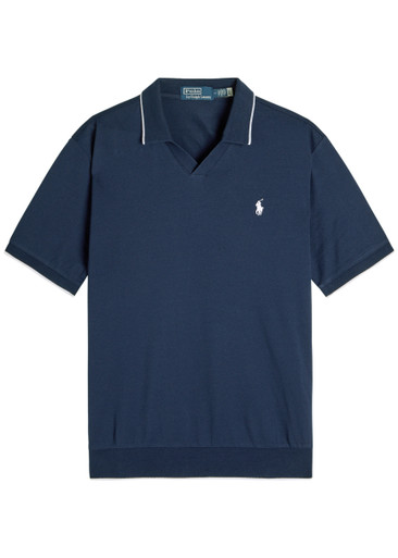 POLO RALPH LAUREN Logo-embroidered piqué stretch-cotton polo shirt