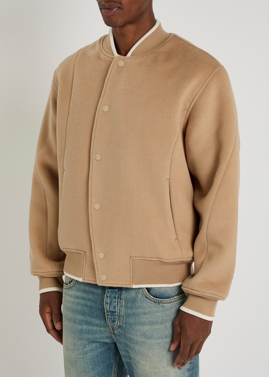 Axel Arigato Logo-appliquéd Wool-blend Varsity Jacket