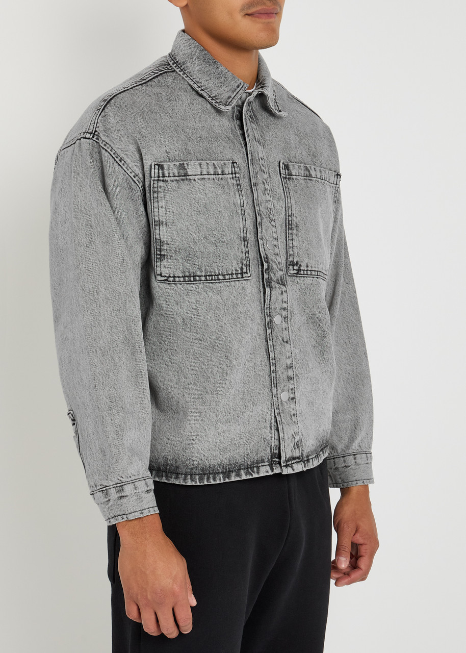 Mki Miyuki Zoku Denim Box Overshirt In Black