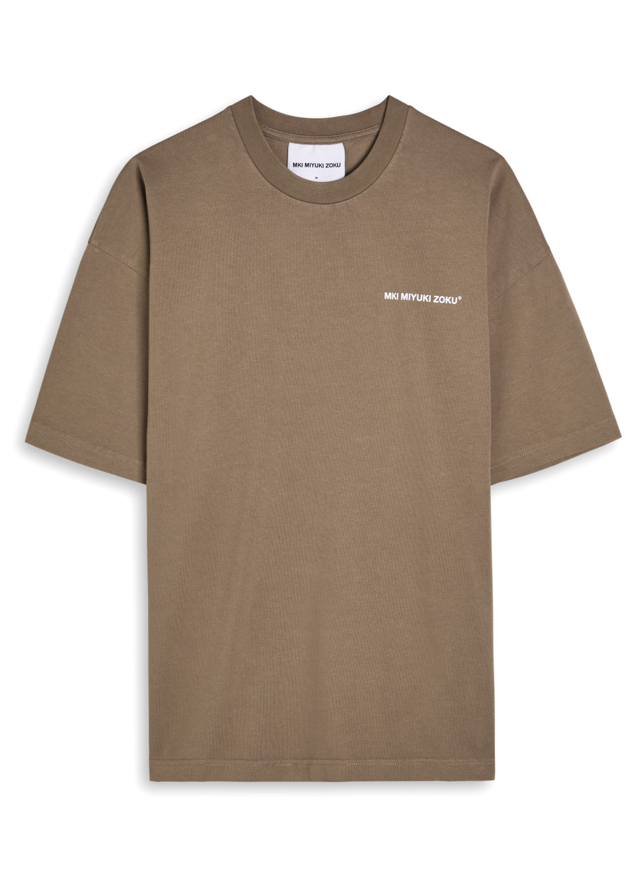 Mki Miyuki Zoku Uniform Logo-print Cotton T-shirt In Brown