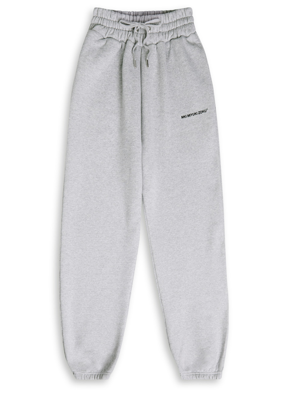 Mki Miyuki Zoku Logo-print Cotton-blend Sweatpants In Gray