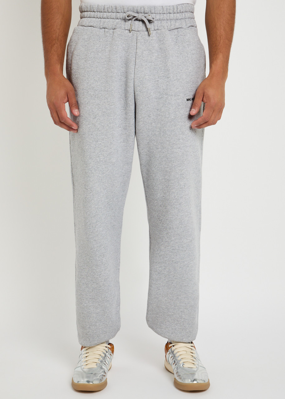 Mki Miyuki Zoku Logo-print Cotton-blend Sweatpants In Gray