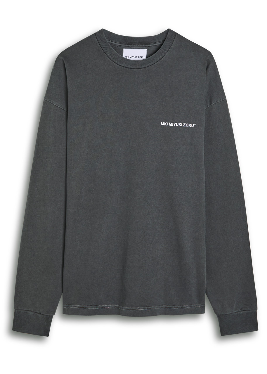 Mki Miyuki Zoku Uniform Logo-print Cotton T-shirt In Gray