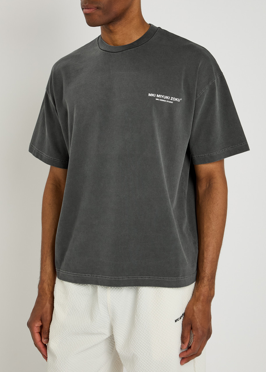 Mki Miyuki Zoku Design Studio Cotton T-shirt In Gray