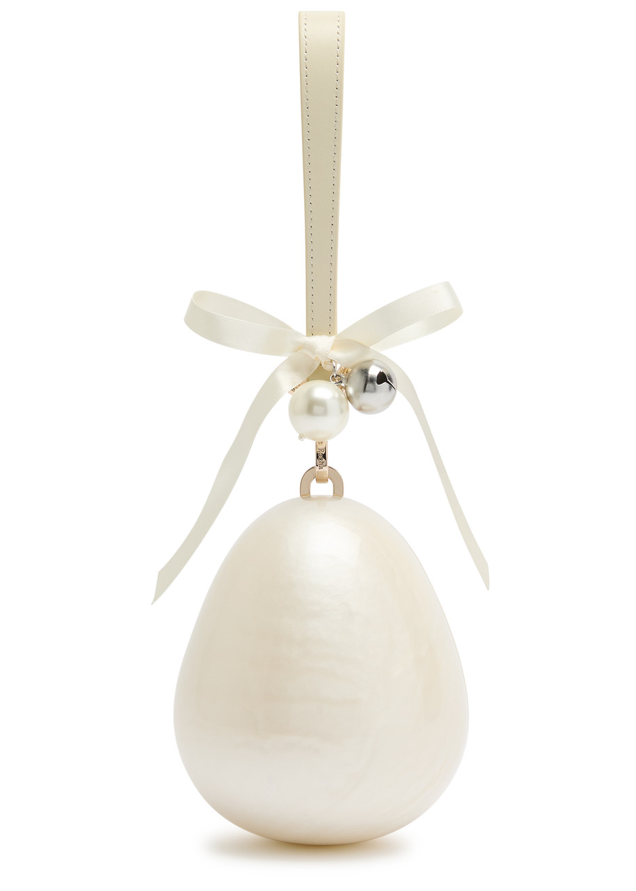 Simone Rocha Egg Micro Pearl-embellished Acrylic Cross-body Bag