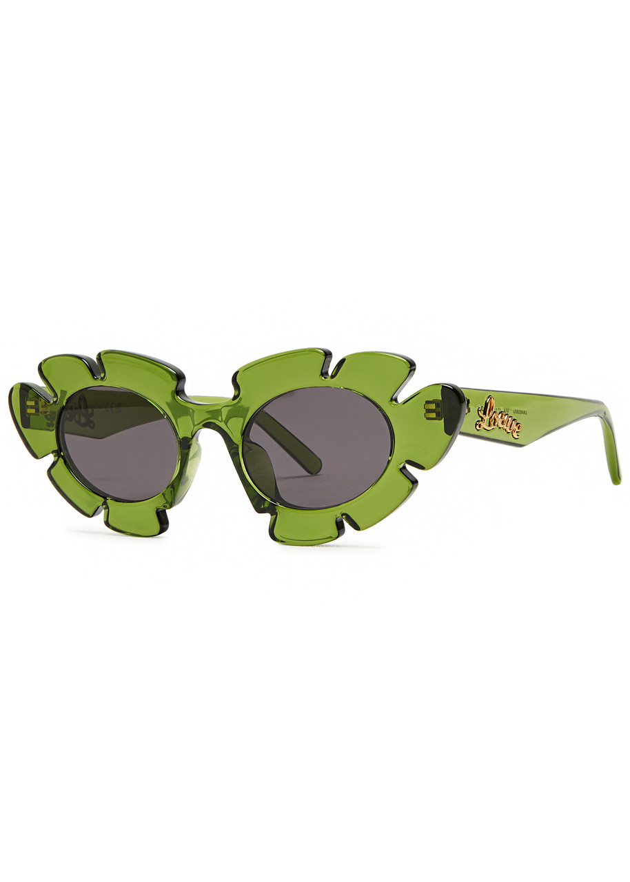 Loewe X Paula's Ibiza Floral Cat-eye Sunglasses - Green - One Size