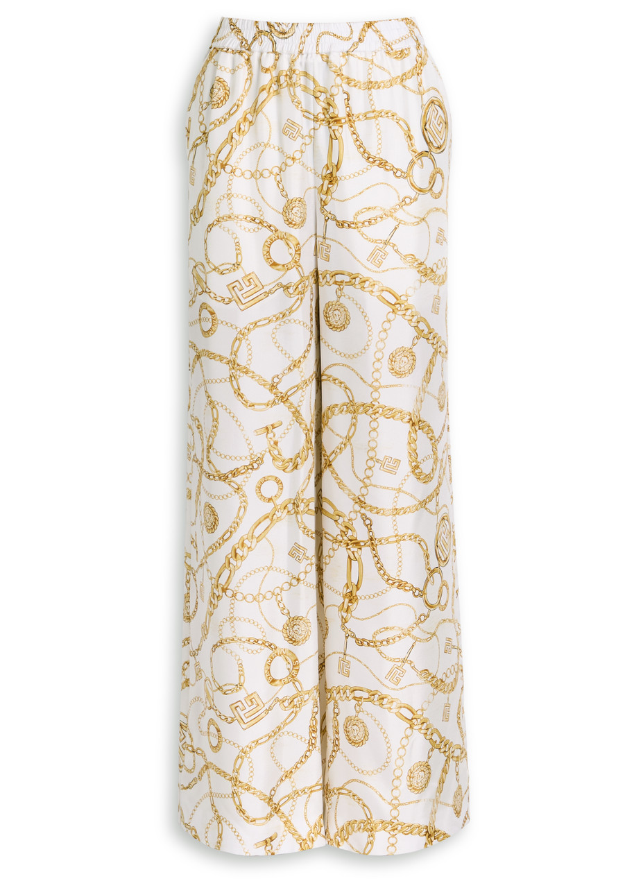 Balmain Silk Print Trousers