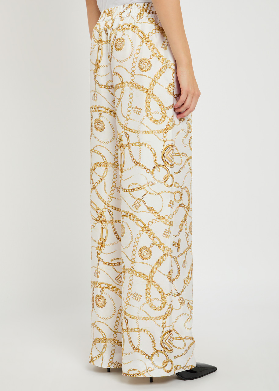 Balmain Silk Print Trousers
