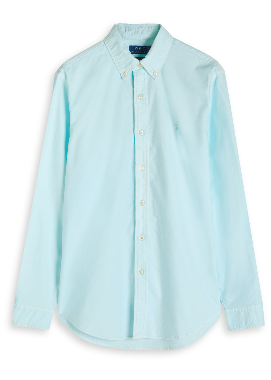 Polo Ralph Lauren Logo-embroidered Cotton Oxford Shirt - Light Blue - L