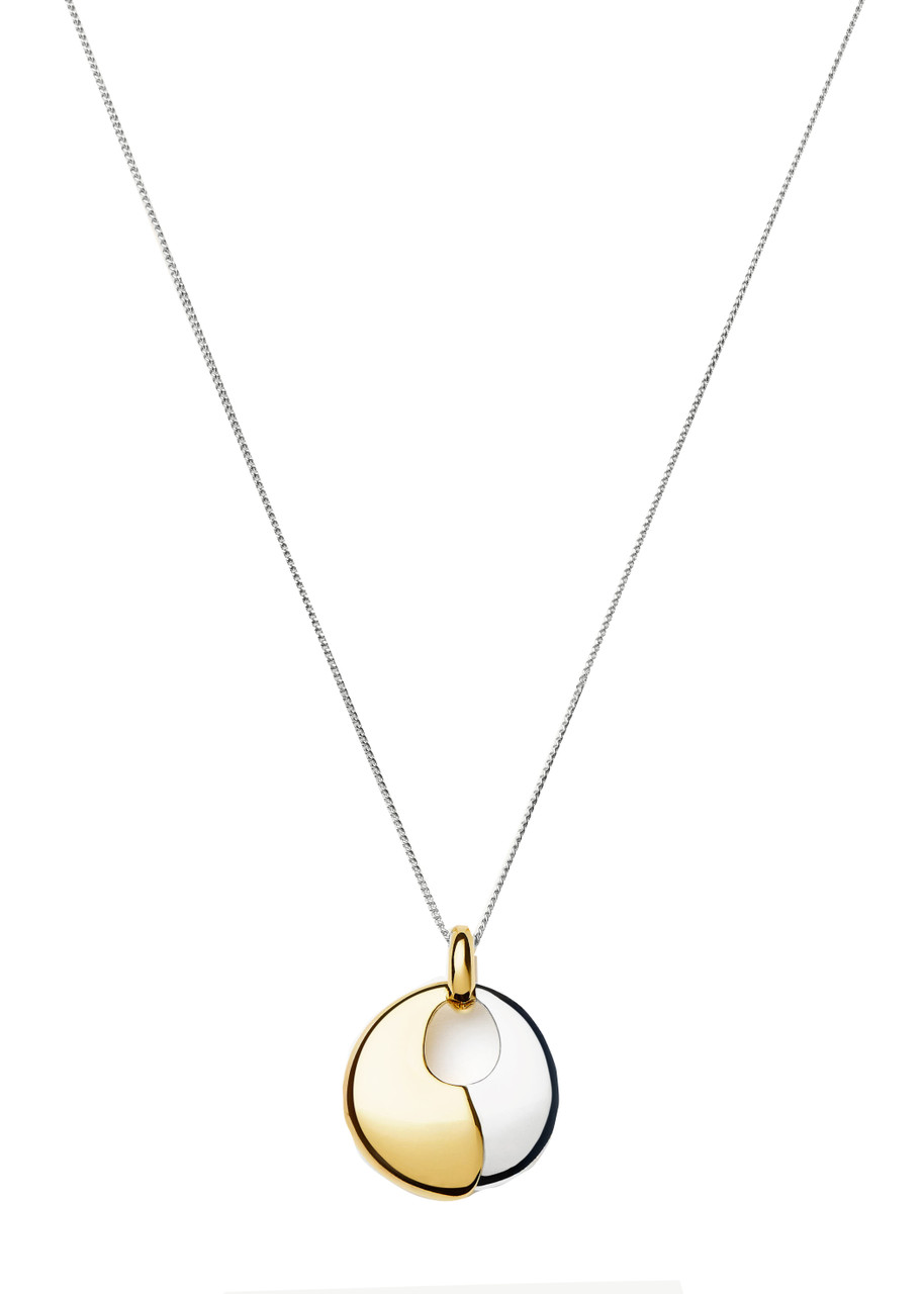 Missoma Sculptural Pebble Pendant Necklace Set In Metallic