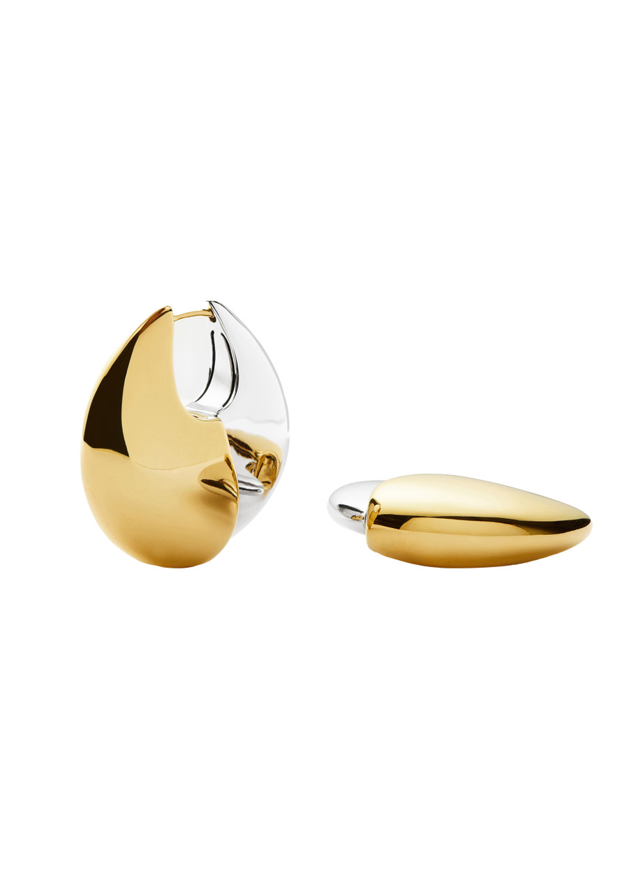 Missoma Sculptural Pebble Large Hoop Earrings - Gold - One Size
