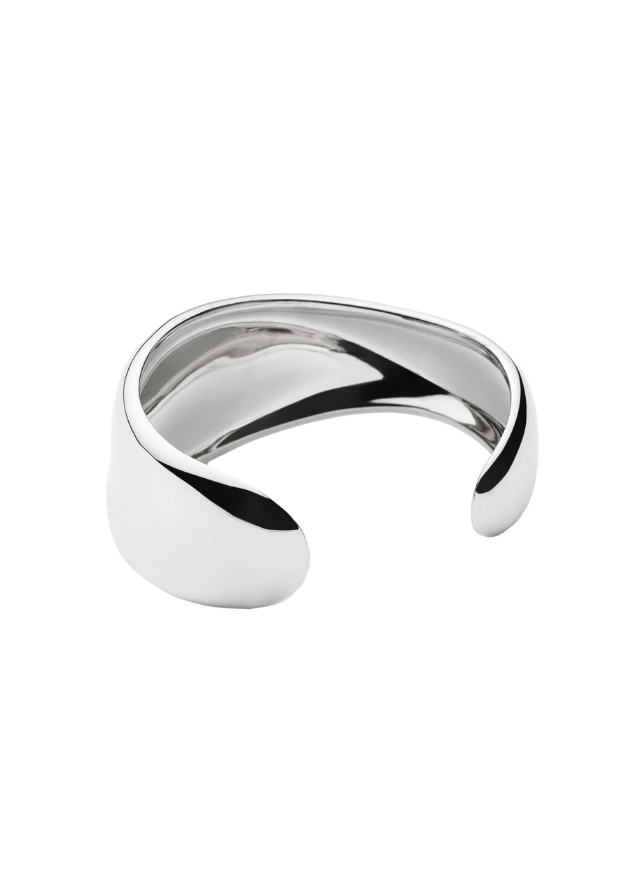 Missoma Sculptural Silver-plated Molten Cuff Bracelet - S