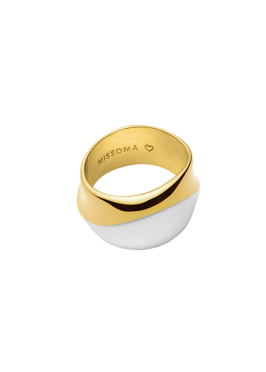 Missoma Sculptural Molten Statement Ring In Gold