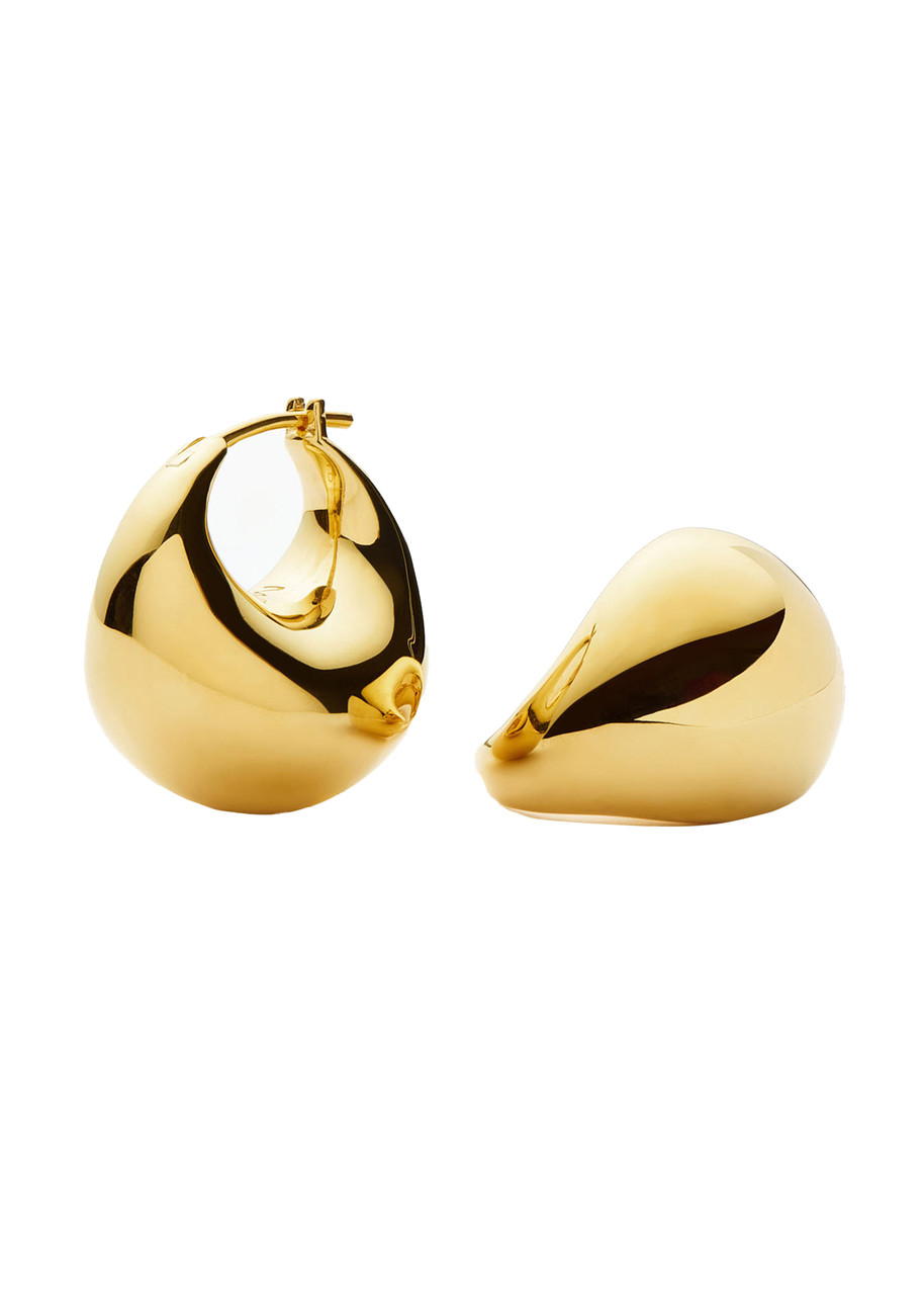 Missoma Sculptural Dome Small 18kt Gold-plated Hoop Earrings In Gold