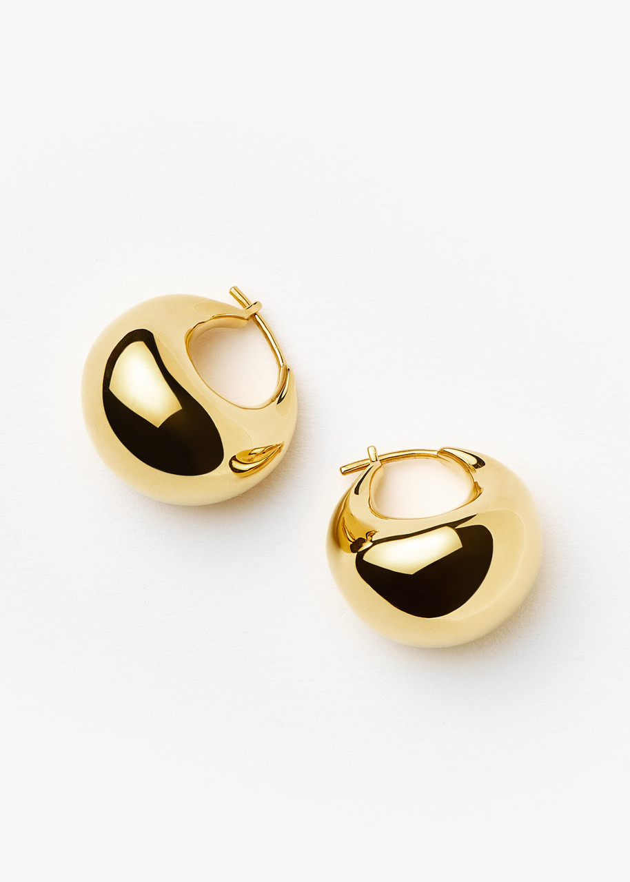 Missoma Sculptural Dome Small 18kt Gold-plated Hoop Earrings In Gold