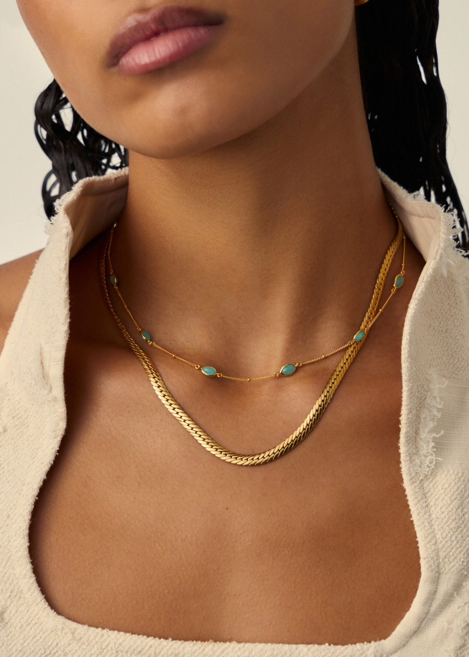 Missoma Womens Magma 18ct Yellow Gold Vermeil And Amazonite Choker In Gold