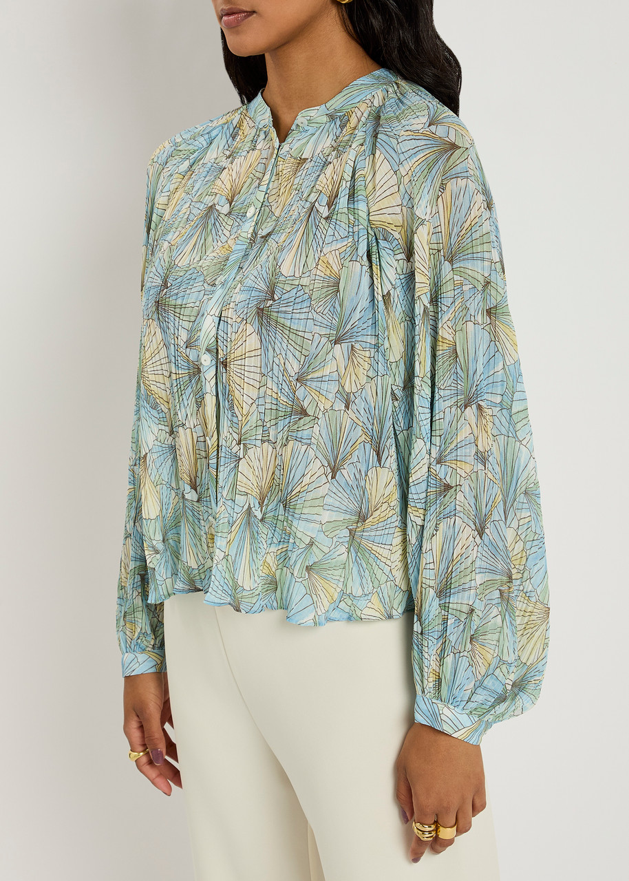 Veronica Beard Fennel Floral Button-up Shirt