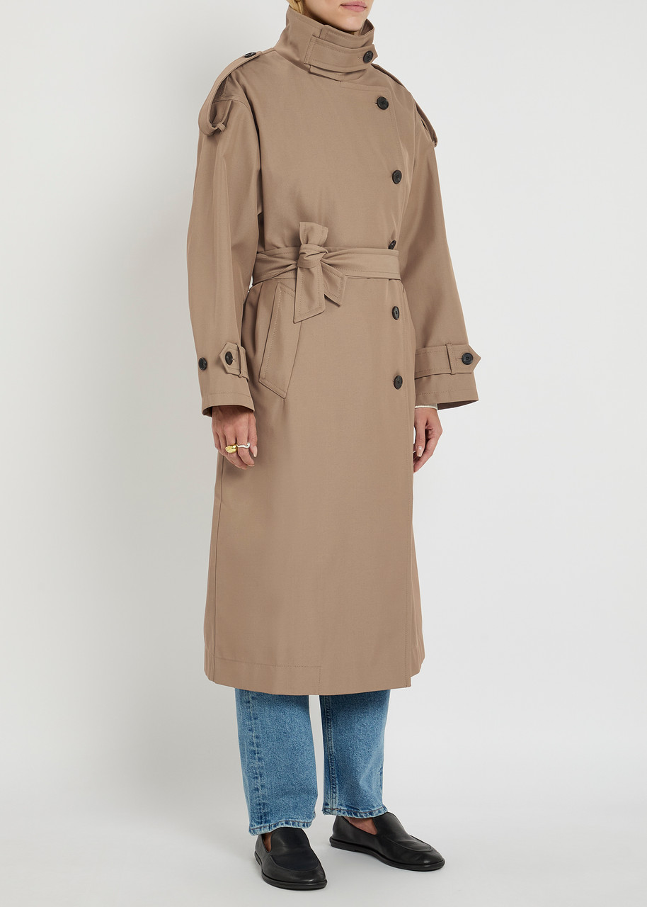 Citizen Of Humanity Citizens Of Humanity Favi Belted Twill Trench Coat In Gray