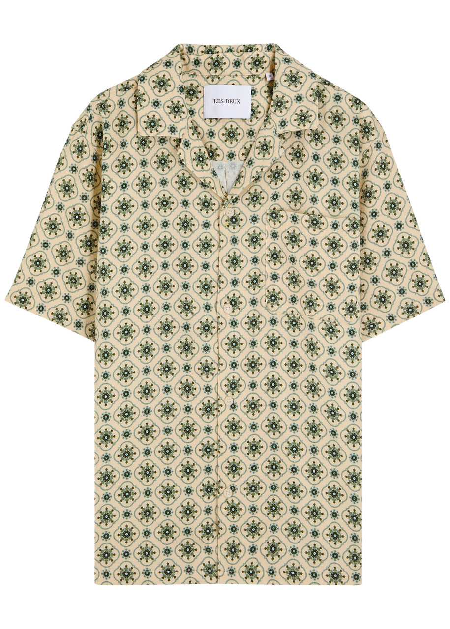 Les Deux Lukas Aop Tapestry Shirt Ivory In Multi