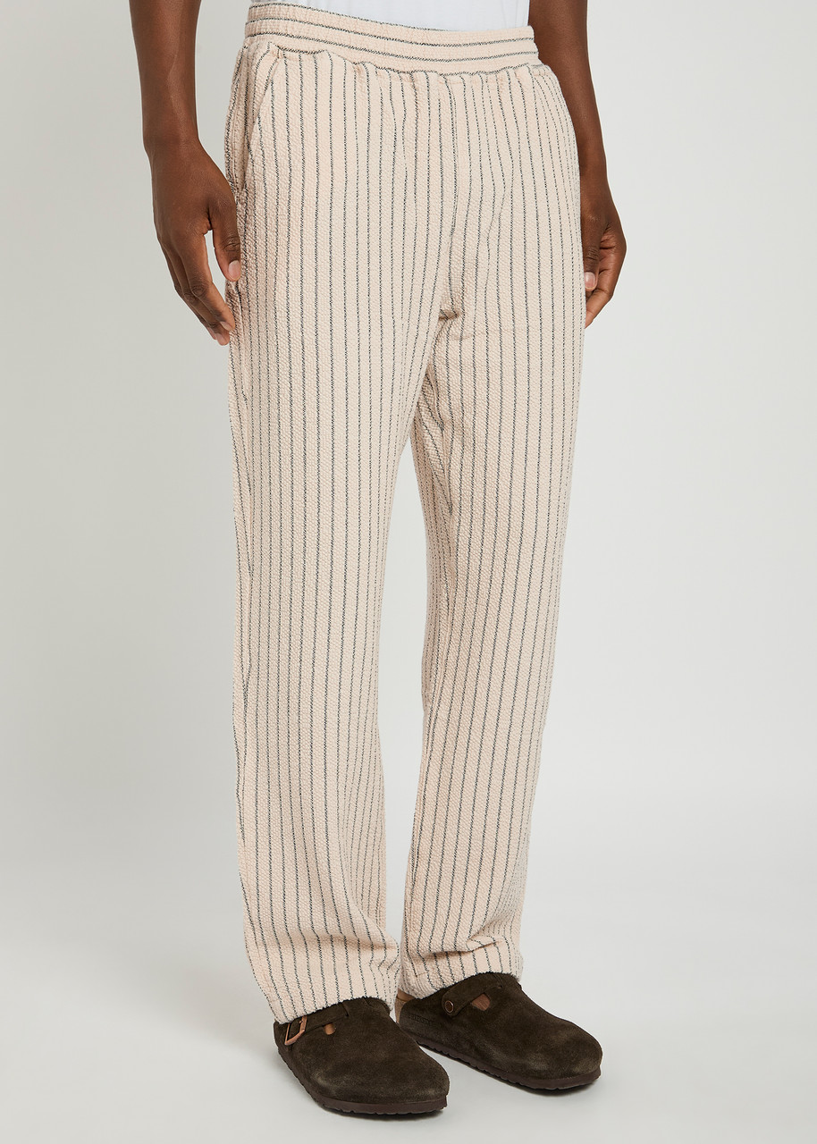 Les Deux Houston Structured Cotton-blend Trousers In Pink