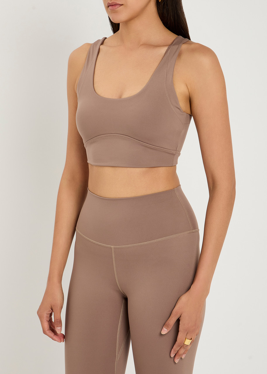 Varley Freesoft Essi Stretch-jersey Bra Top In Brown