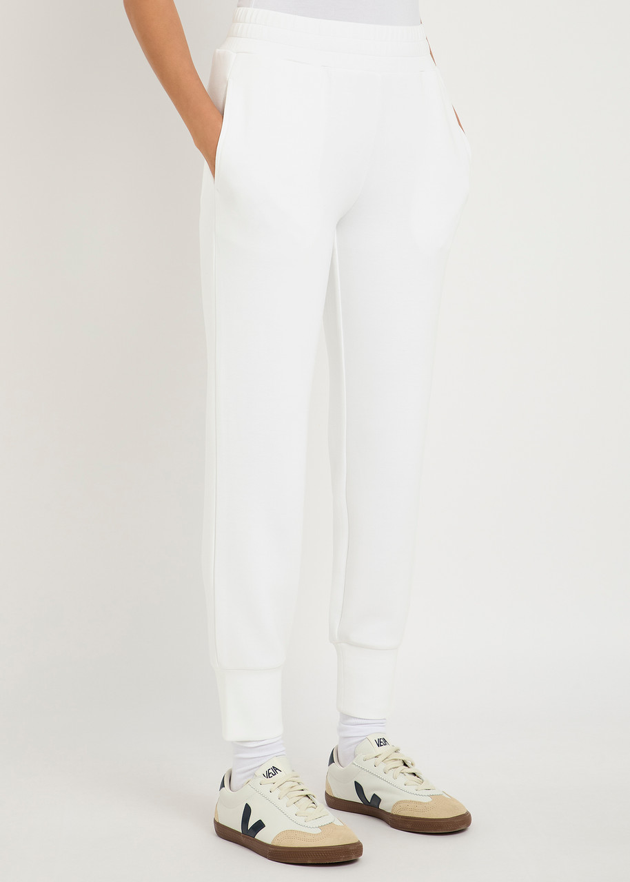 Varley The Slim Cuff Pant 27.5 Stretch-jersey Sweatpants In White