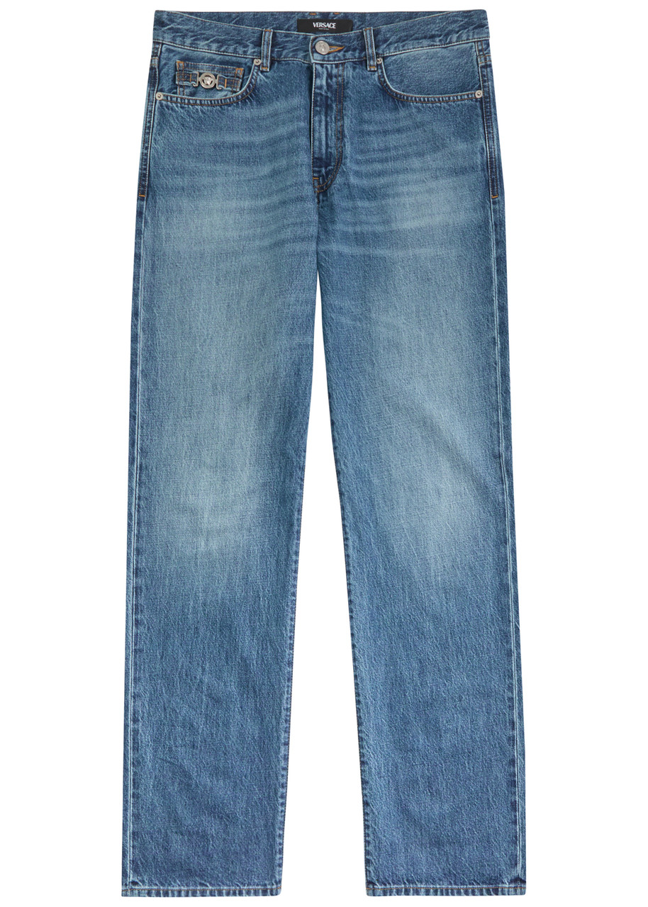 Versace Jeans With Belt Loops In Blue