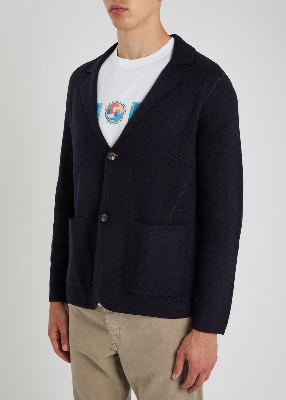Paul Smith Knitted Blazer In Black