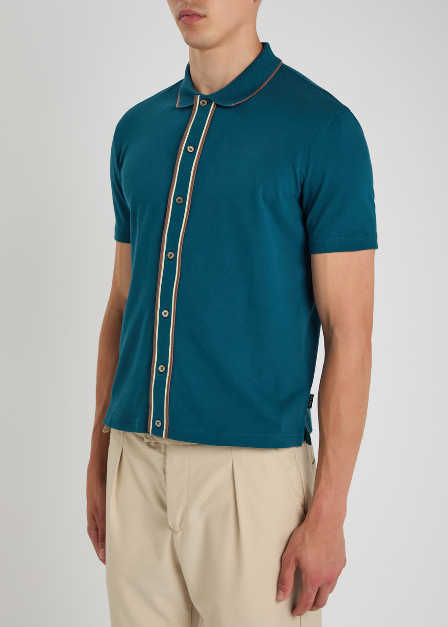 Ps By Paul Smith Ps Paul Smith Button Front Cotton Polo Shirt