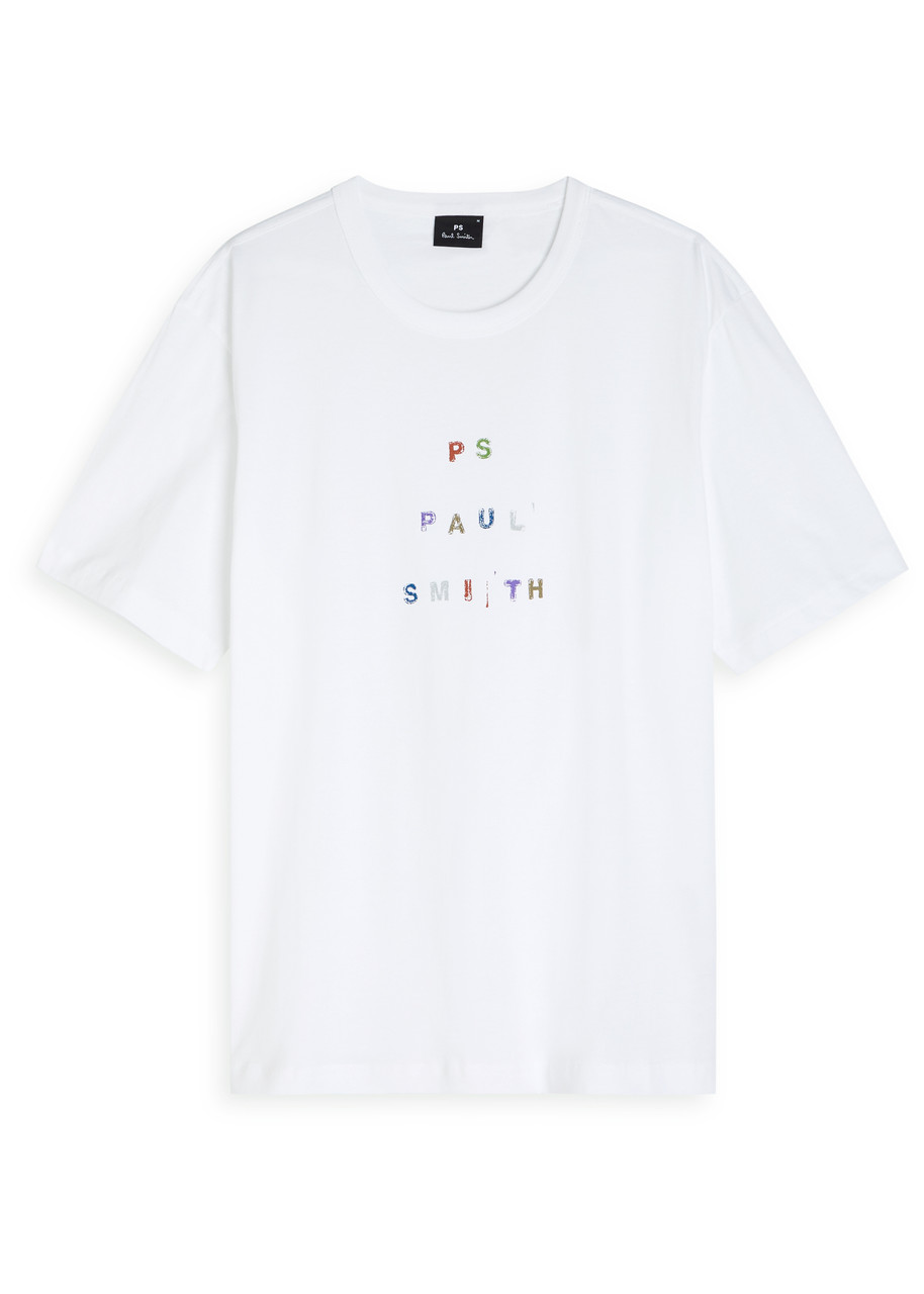 Ps By Paul Smith S By Paul Smith Mens White Stitch Stripe Regular-fit Cotton T-shirt Xxl In White