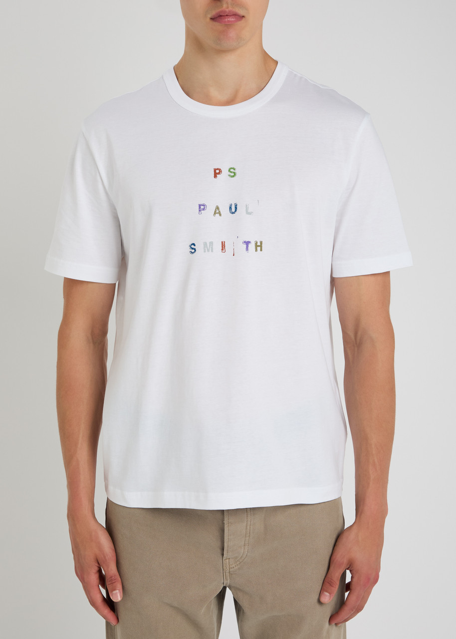 Ps By Paul Smith S By Paul Smith Mens White Stitch Stripe Regular-fit Cotton T-shirt Xxl In White