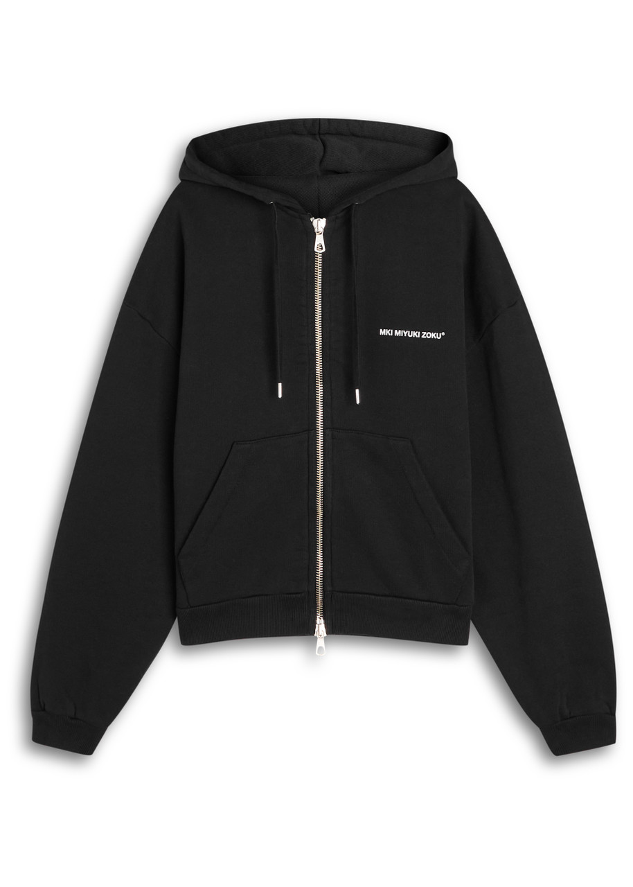 Mki Miyuki Zoku Uniform Logo Hooded Cotton-blend Sweatshirt In Black