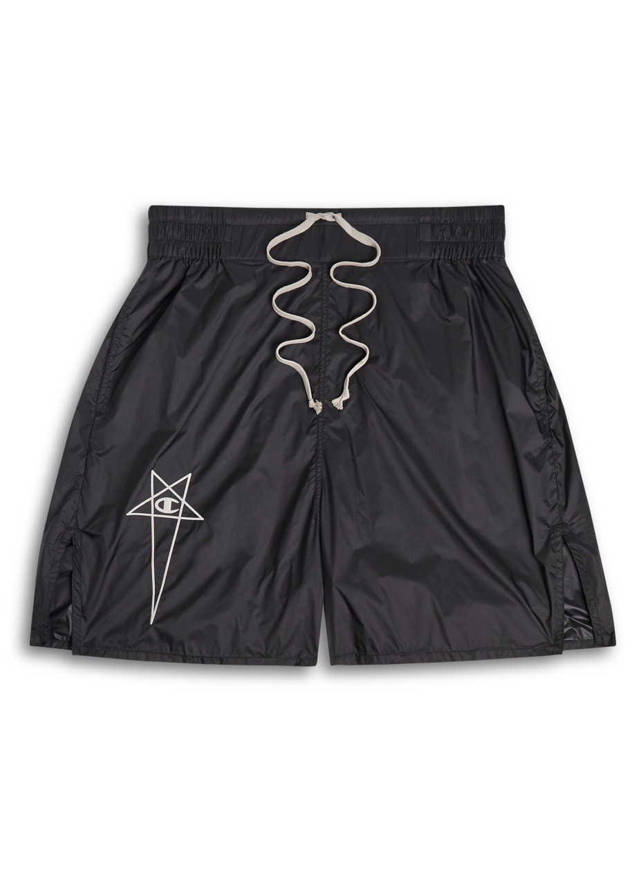 Rick Owens X Champion Logo-embroidered Shell Shorts - Black - M