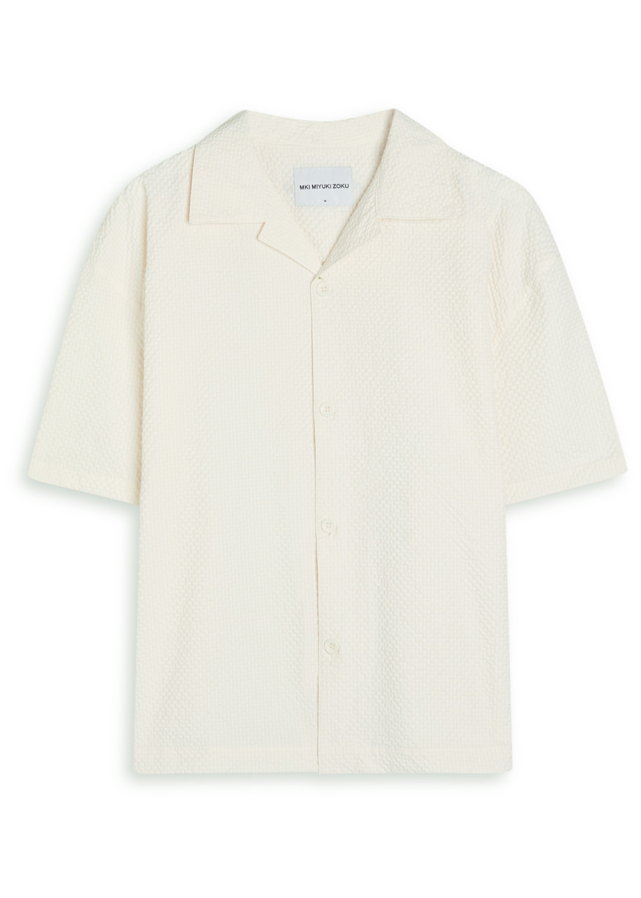 Mki Miyuki Zoku Vacation Seersucker Shirt In Nude