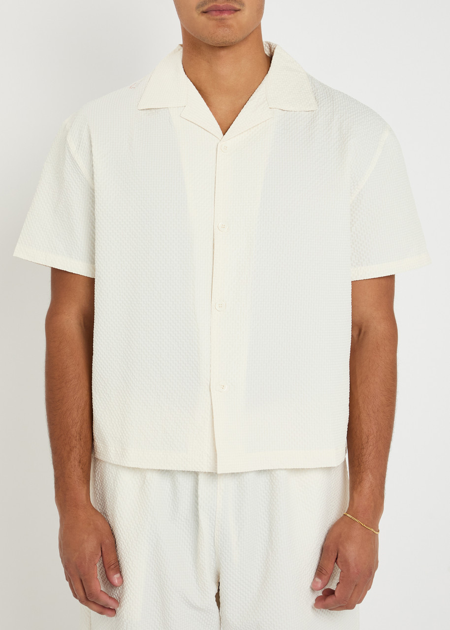 Mki Miyuki Zoku Vacation Seersucker Shirt In Nude