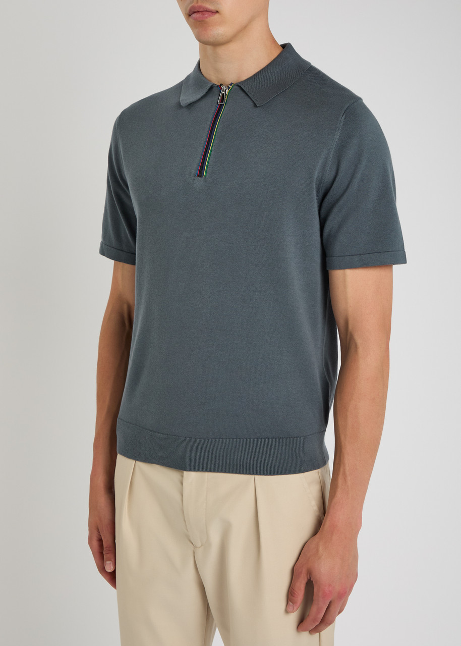 Ps By Paul Smith Ps Paul Smith Half-zip Cotton Polo Shirt
