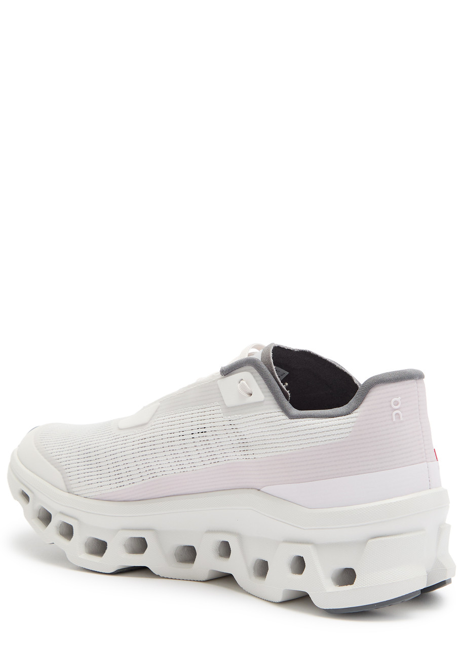 On Lightweight Grey Sneakers With Breathable Upper In White