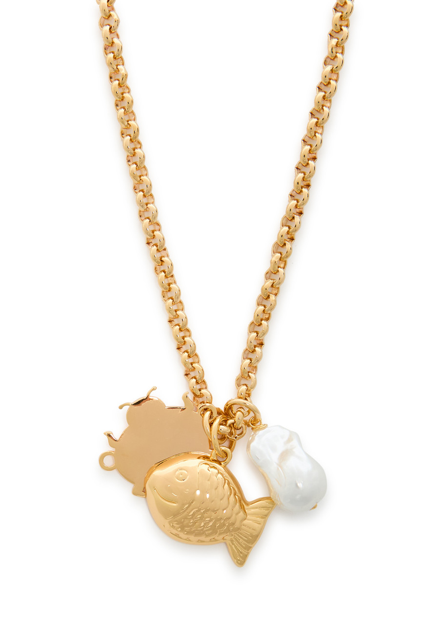 Timeless Pearly 24kt Gold-plated Necklace In Gold