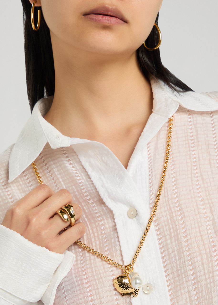 Timeless Pearly 24kt Gold-plated Necklace In Gold